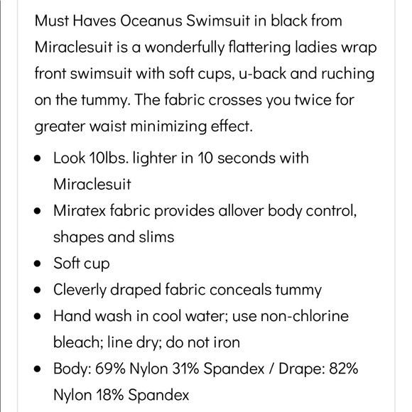 Miraclesuit Must Have Oceanus One Piece - Picture 13 of 15